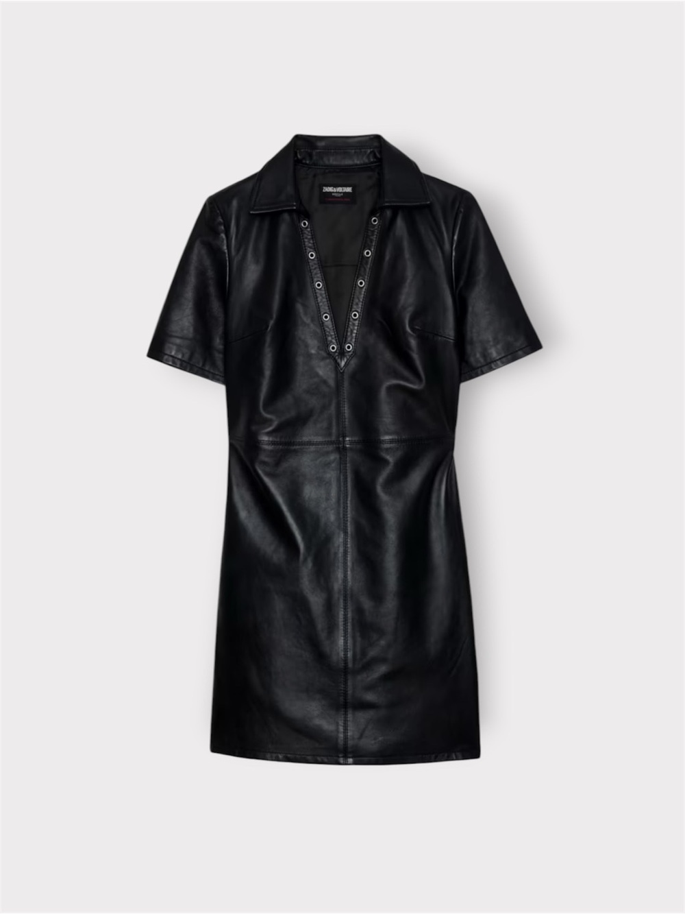 ZADIG & VOLTAIRE Ralmy Grommet Embellished Leather Minidress